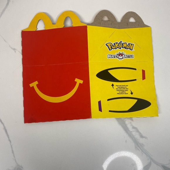 McDonald's Pikachu Happy Meal Box September 2023 NEW with French Fry STAINS ! - Picture 1 of 12